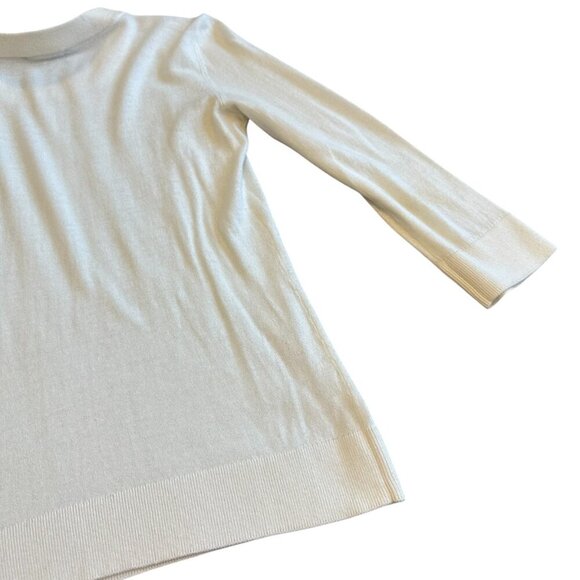 Kate Spade New York Cream Pullover Sweater Bow Trim Stretch Size XS Women's - Picture 8 of 10
